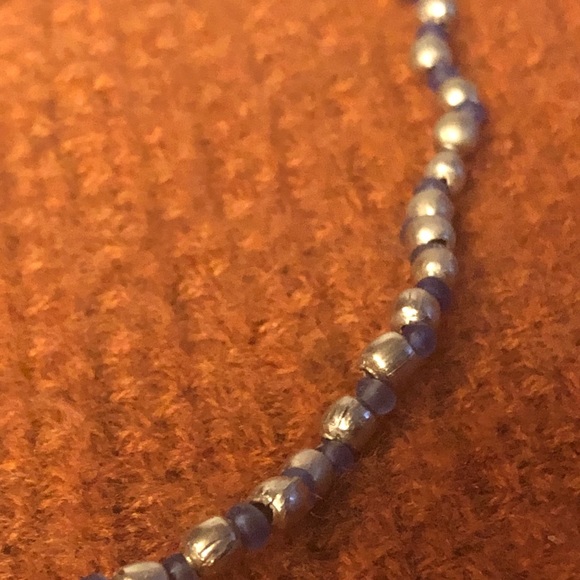 ✨💙🤍Vintage blue & silver necklace (16-18”)🤍💙✨ - Picture 3 of 4